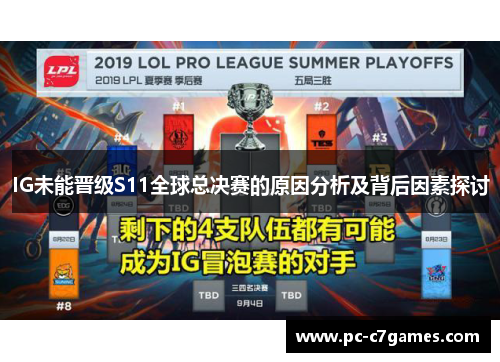 IG未能晋级S11全球总决赛的原因分析及背后因素探讨